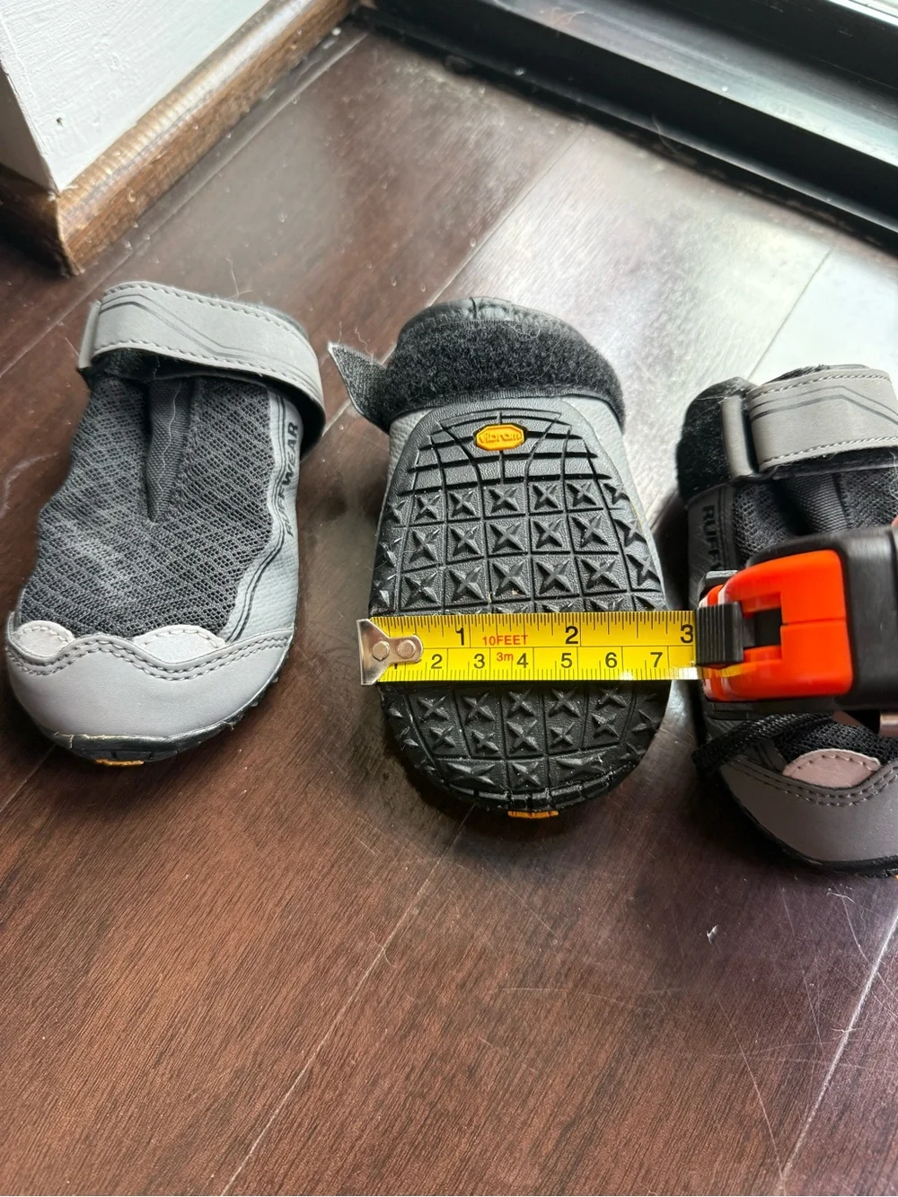 RuffWear Grip Trex Dog Boots, Gray and Black Dog Boots - Set of Four Size 3in
